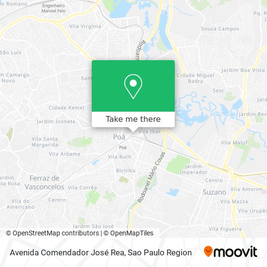 Mapa Avenida Comendador José Rea