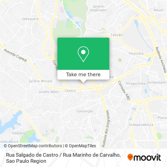 Mapa Rua Salgado de Castro / Rua Marinho de Carvalho