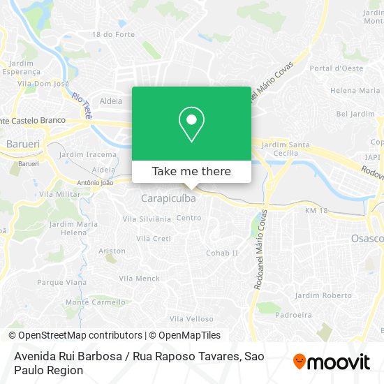 Mapa Avenida Rui Barbosa / Rua Raposo Tavares
