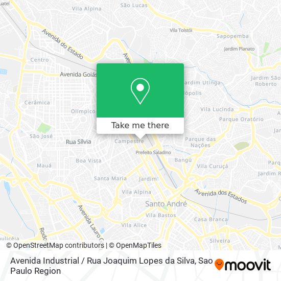 Mapa Avenida Industrial / Rua Joaquim Lopes da Silva