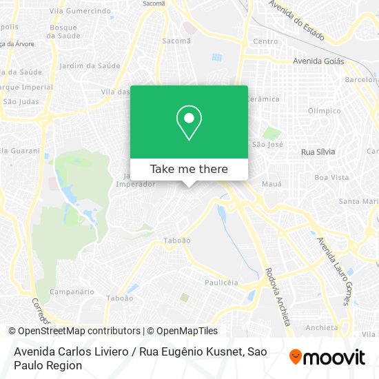 Avenida Carlos Liviero / Rua Eugênio Kusnet map