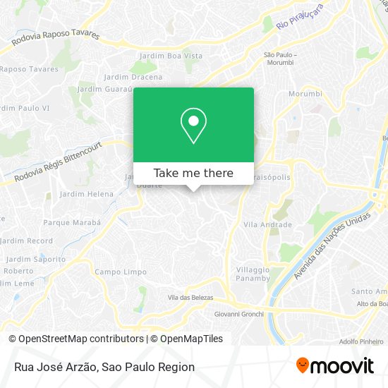 Rua José Arzão map