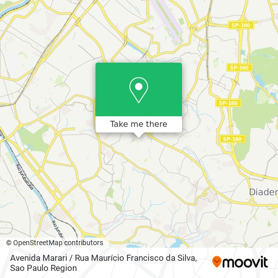 Mapa Avenida Marari / Rua Maurício Francisco da Silva