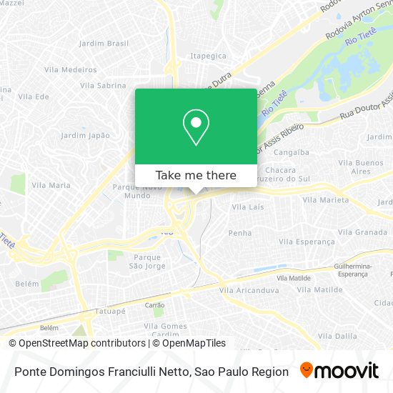 Ponte Domingos Franciulli Netto map