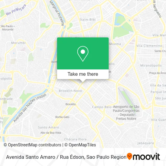 Avenida Santo Amaro / Rua Édson map