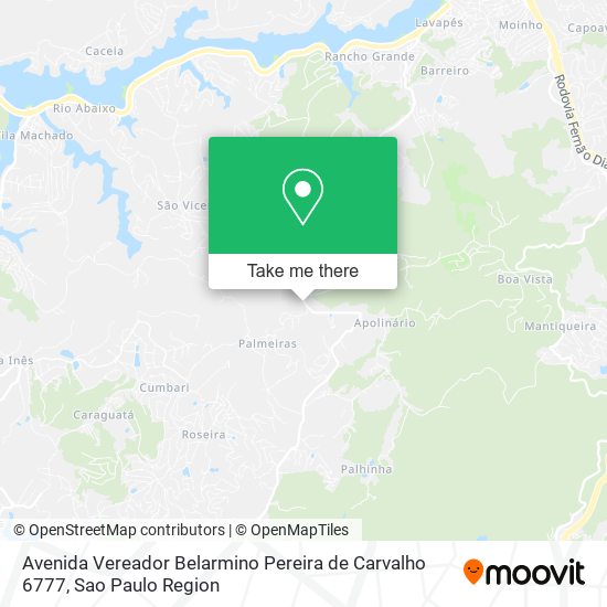 Mapa Avenida Vereador Belarmino Pereira de Carvalho 6777