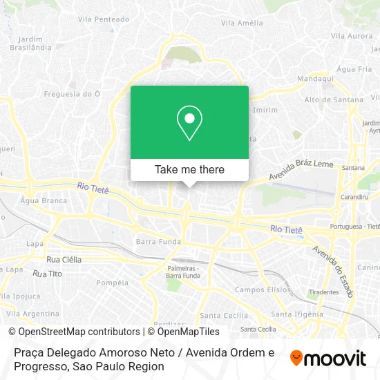 Mapa Praça Delegado Amoroso Neto / Avenida Ordem e Progresso