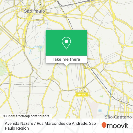 Avenida Nazaré / Rua Marcondes de Andrade map