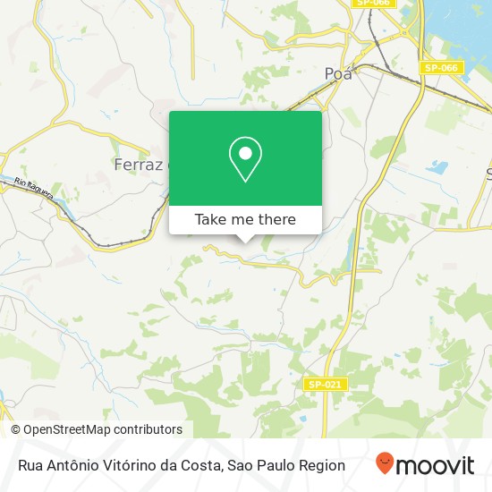 Mapa Rua Antônio Vitórino da Costa