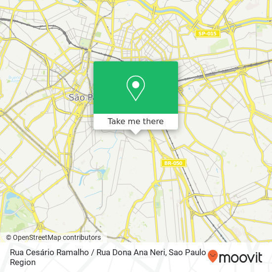 Mapa Rua Cesário Ramalho / Rua Dona Ana Neri