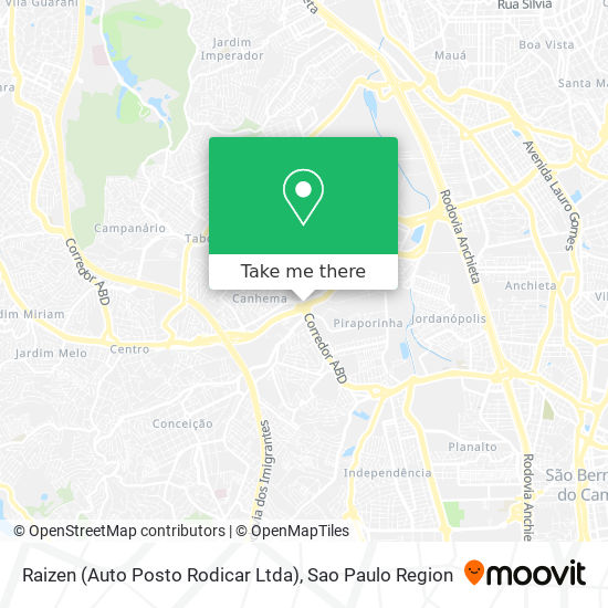 Mapa Raizen (Auto Posto Rodicar Ltda)