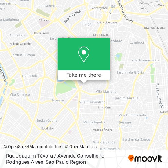 Rua Joaquim Távora / Avenida Conselheiro Rodrigues Alves map