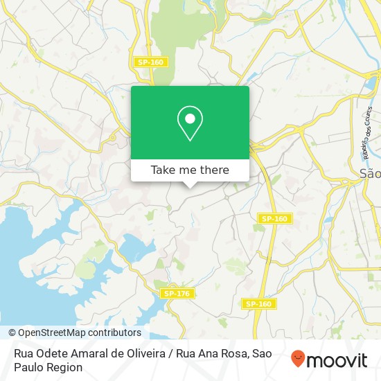 Mapa Rua Odete Amaral de Oliveira / Rua Ana Rosa