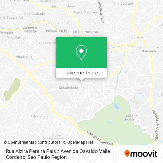 Rua Alzira Pereira Pais / Avenida Osvaldo Valle Cordeiro map