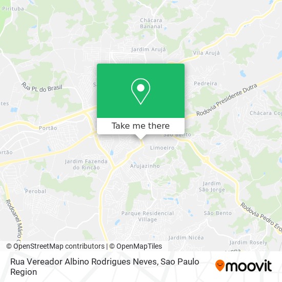 Rua Vereador Albino Rodrigues Neves map