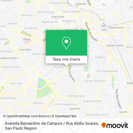 Avenida Bernardino de Campos / Rua Abílio Soares map