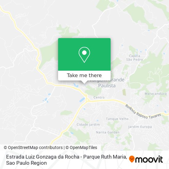 Mapa Estrada Luiz Gonzaga da Rocha - Parque Ruth Maria