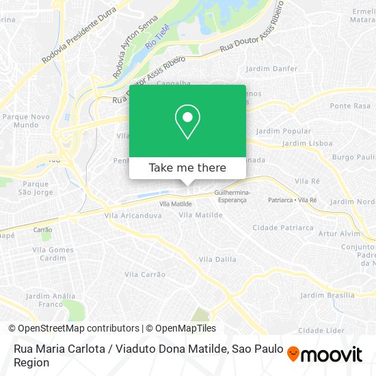 Rua Maria Carlota / Viaduto Dona Matilde map