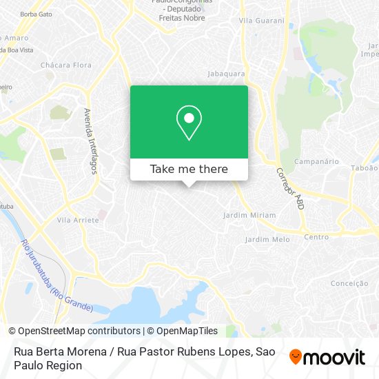 Mapa Rua Berta Morena / Rua Pastor Rubens Lopes