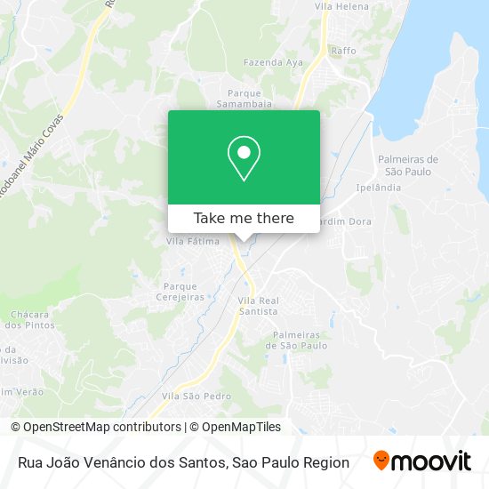 Mapa Rua João Venâncio dos Santos