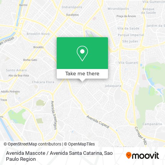 Mapa Avenida Mascote / Avenida Santa Catarina