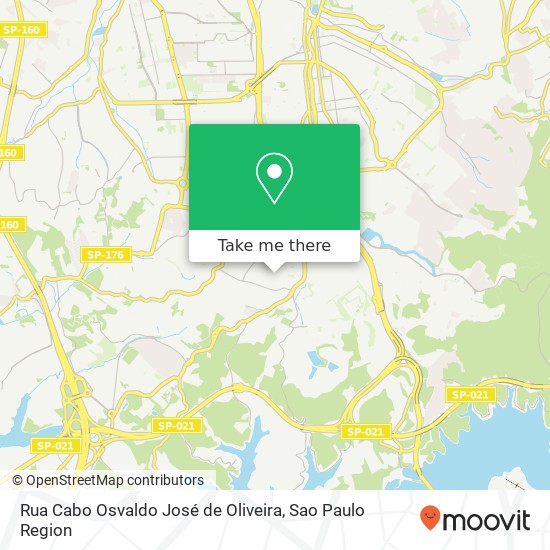 Mapa Rua Cabo Osvaldo José de Oliveira