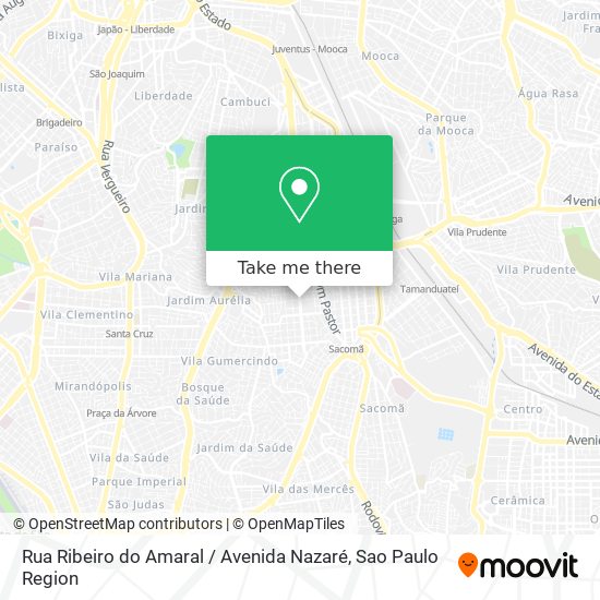 Mapa Rua Ribeiro do Amaral / Avenida Nazaré