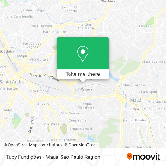 Tupy Fundições - Maua map