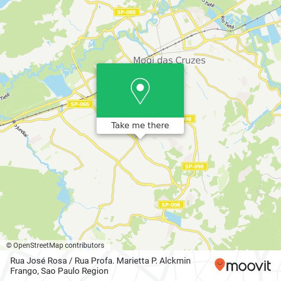 Rua José Rosa / Rua Profa. Marietta P. Alckmin Frango map