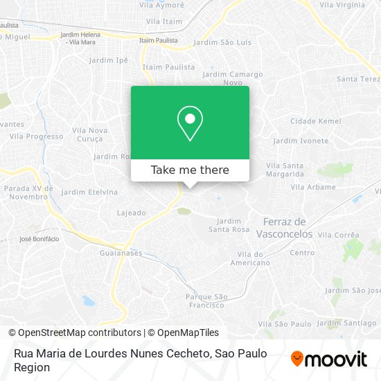 Mapa Rua Maria de Lourdes Nunes Cecheto