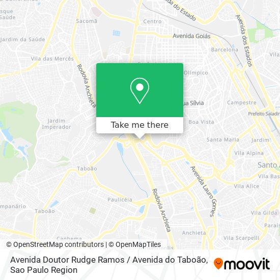 Mapa Avenida Doutor Rudge Ramos / Avenida do Taboão