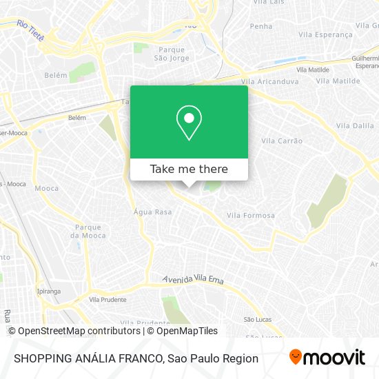 Mapa SHOPPING ANÁLIA FRANCO