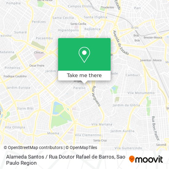 Alameda Santos / Rua Doutor Rafael de Barros map