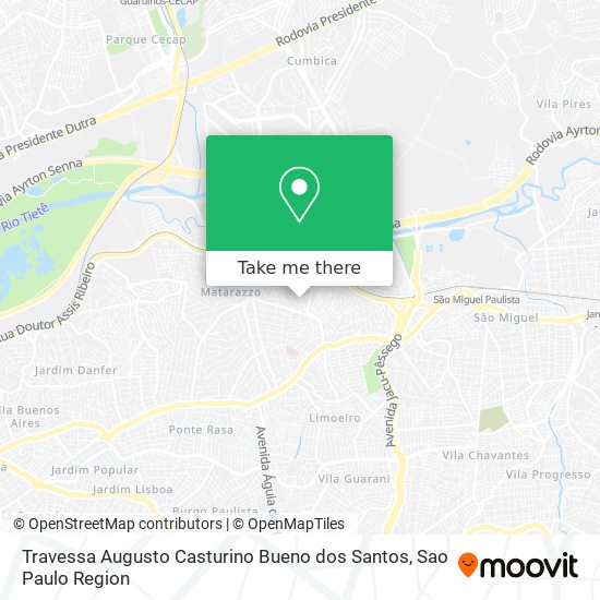 Travessa Augusto Casturino Bueno dos Santos map