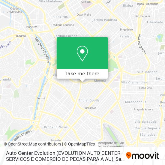 Auto Center Evolution (EVOLUTION AUTO CENTER SERVICOS E COMERCIO DE PECAS PARA A AU) map