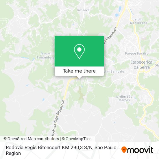 Rodovia Régis Bitencourt KM 290,3 S / N map