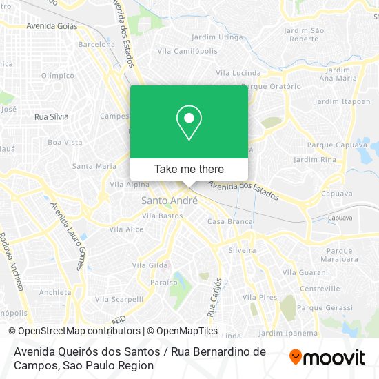 Mapa Avenida Queirós dos Santos / Rua Bernardino de Campos