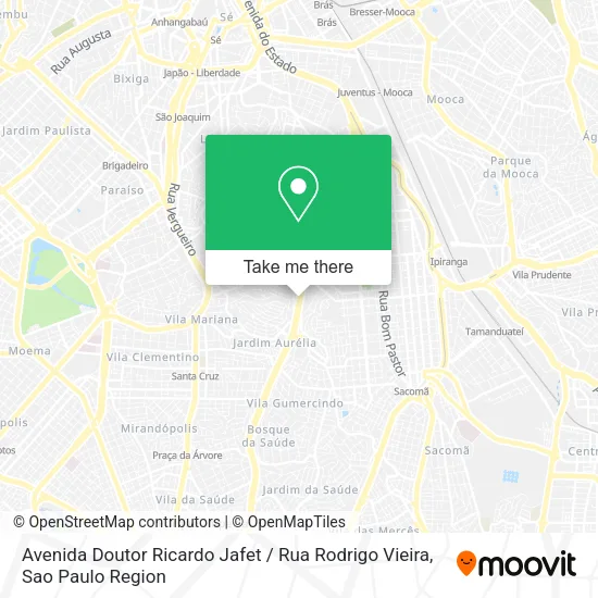 Avenida Doutor Ricardo Jafet / Rua Rodrigo Vieira map