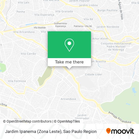 Mapa Jardim Ipanema (Zona Leste)