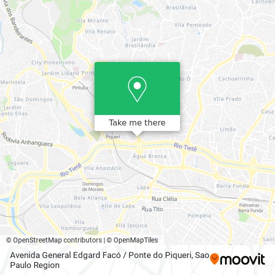 Mapa Avenida General Edgard Facó / Ponte do Piqueri