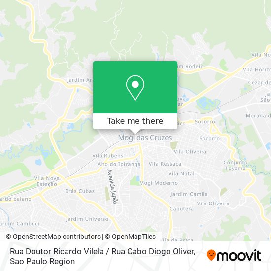 Mapa Rua Doutor Ricardo Vilela / Rua Cabo Diogo Oliver