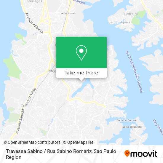 Mapa Travessa Sabino / Rua Sabino Romariz