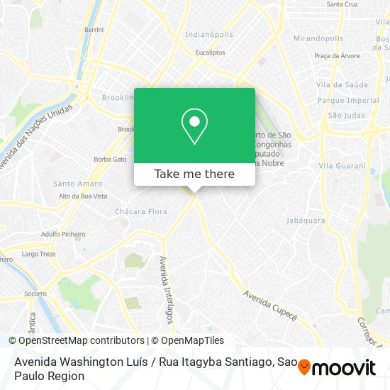 Mapa Avenida Washington Luís / Rua Itagyba Santiago