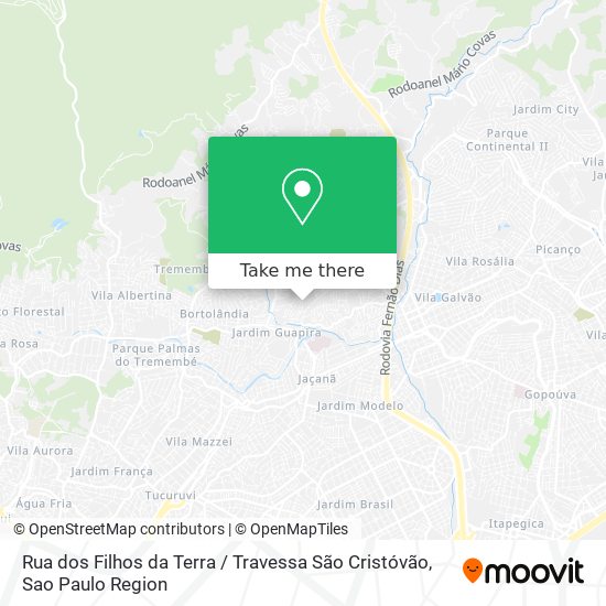 Rua dos Filhos da Terra / Travessa São Cristóvão map