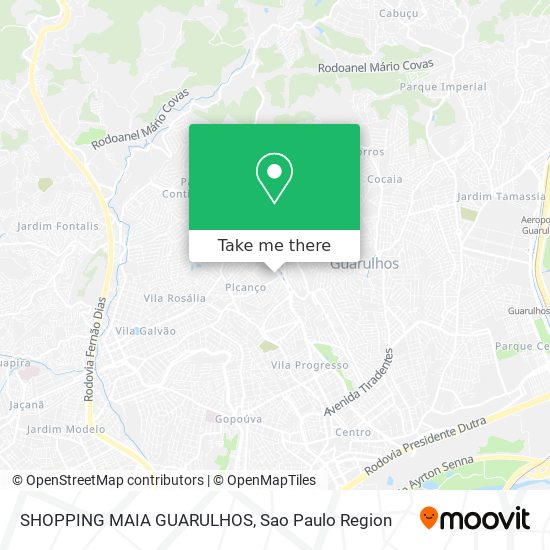 Mapa SHOPPING MAIA GUARULHOS