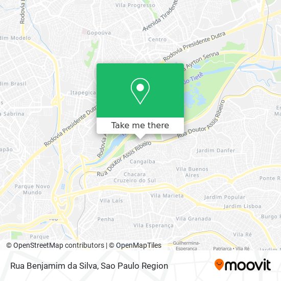 Mapa Rua Benjamim da Silva