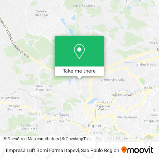 Empresa Luft Bomi Farma Itapevi map