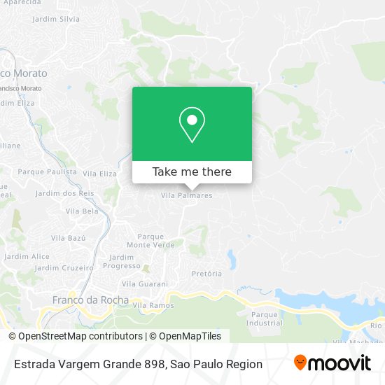 Mapa Estrada Vargem Grande 898