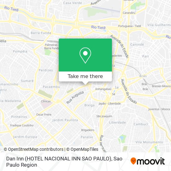 Dan Inn (HOTEL NACIONAL INN SAO PAULO) map