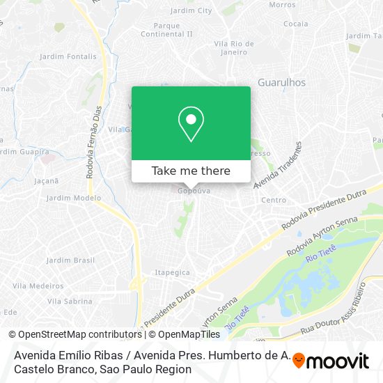 Mapa Avenida Emílio Ribas / Avenida Pres. Humberto de A. Castelo Branco